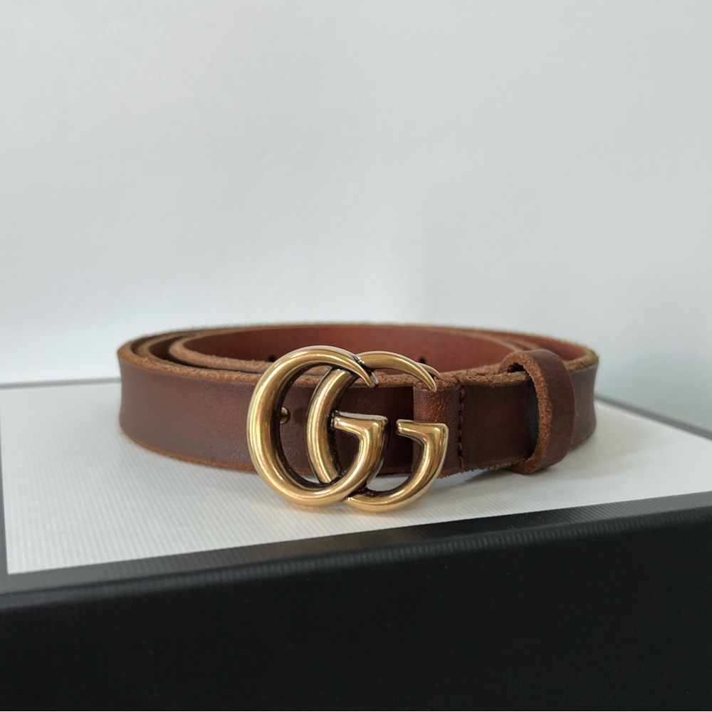 GUCCI Brown Leather Belt